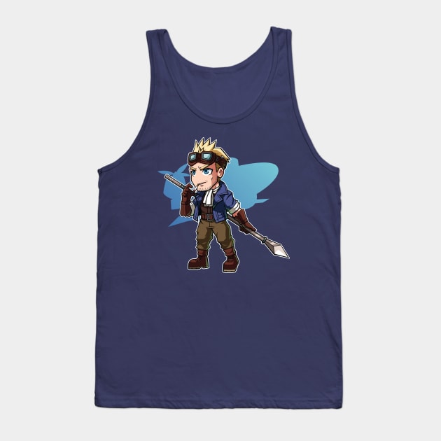 Cid Chibi FF7 Tank Top by Xar623